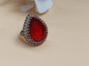 anillo hurrem con rubí en plata 925