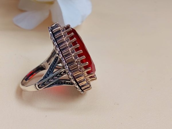 anillo hurrem con rubí en plata 925